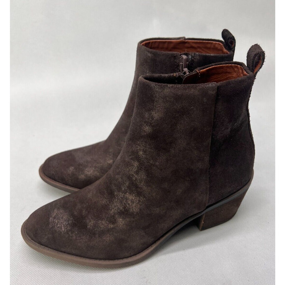 Lucky Brand Booties Women’s 6.5M/36.5 Natania Ankle Boot Bracken Aurora Brown - Picture 3 of 7